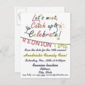 Carte Postale Faire-part Conception de réunion de famille (Devant / Derrière)