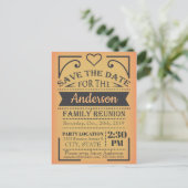 Carte Postale Faire-part conception de réunion Enregistrer la date (Debout devant)