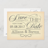 Carte Postale Faire-part conception de sauvegarde de date (Devant / Derrière)