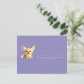 Carte Postale Faire-part Conception de vibrations positives de renard fenne (Debout devant)