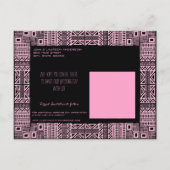 Carte Postale Faire-part Conception ethnique Mariage Enregistrer la date Ca (Dos)