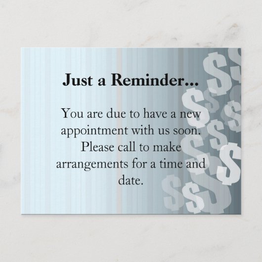 Carte Postale Faire-part Conception financière de dollars de nuances grises (Devant)