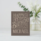 Carte Postale Faire-part Conception masculine de joyeux anniversaire (Debout devant)