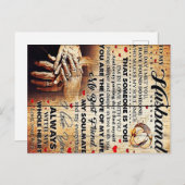 Carte Postale Faire-part Conception pour mon mari | Cadeau de lettre d'amou (Devant / Derrière)