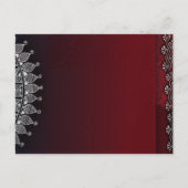 Carte Postale Faire-part Conception rouge foncé et argent (Dos)