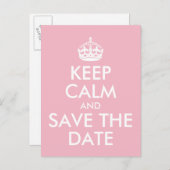 Carte Postale Faire-part Concevez votre propre calme et enregistrez la date (Devant / Derrière)