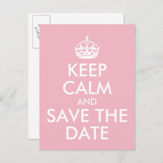 Carte Postale Faire-part Concevez votre propre calme et enregistrez la date (Devant / Derrière)