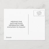 Carte Postale Faire-part Concevez votre propre calme et enregistrez la date (Dos)