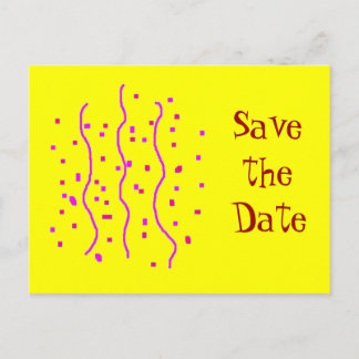 Carte Postale Faire-part Confettis,