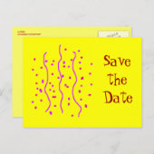 Carte Postale Faire-part Confettis, (Devant / Derrière)