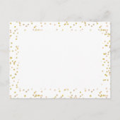 Carte Postale Faire-part Confettis de poussière d'or Enregistrer la date (Dos)