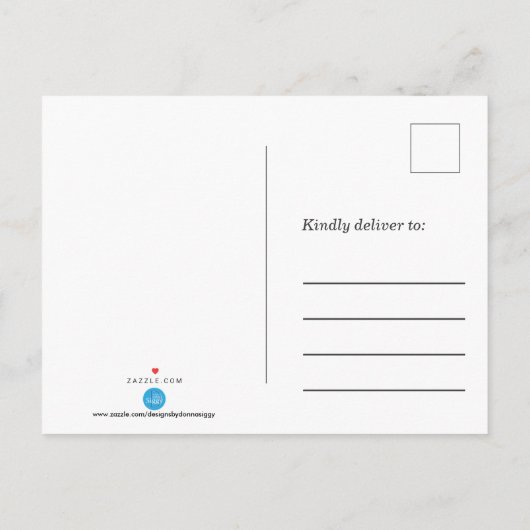 Carte Postale Faire-part Confettis dorés & Lèvres rose vif (Dos)