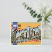 Carte Postale Faire-part Connecticut vintage (Debout devant)