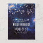 Carte Postale Faire-part Constellation Starry Night Sky Enregistrer la date (Devant)