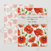 Carte Postale Faire-part Coquelicot Rouge d'Été (Devant / Derrière)