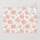 Carte Postale Faire-part Coquelicot Rouge d'Été (Dos)