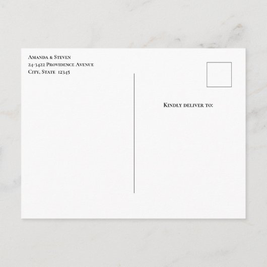 Carte Postale Faire-part Coquelicots dans un champ Aquarelle Mariage (Dos)