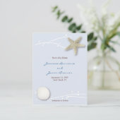 Carte Postale Faire-part Coquillage avec Branches (Debout devant)