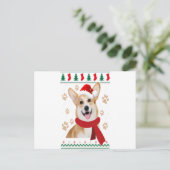 Carte Postale Faire-part Corgi Noël Chien Garçons Filles Joyeux Noël (Debout devant)