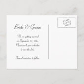 Carte Postale Faire-part Cornerstones Wedding Enregistrer la date Faire-par (Dos)
