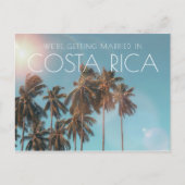 Carte Postale Faire-part Costa Rica Beach Wedding Enregistrer la date (Devant)