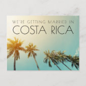 Carte Postale Faire-part Costa Rica Destination Mariage Enregistrer la date (Devant)
