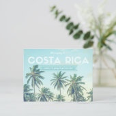 Carte Postale Faire-part Costa Rica Mariage Plage tropicale Sauvez les date (Debout devant)
