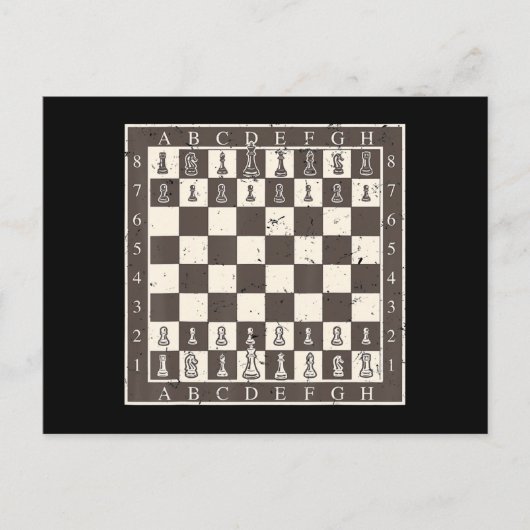 Carte Postale Faire-part Costume d'Halloween de plateau d'échecs cool DIY (Devant)