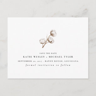 Carte Postale Faire-part Coton rustique