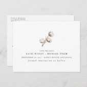 Carte Postale Faire-part Coton rustique (Devant / Derrière)