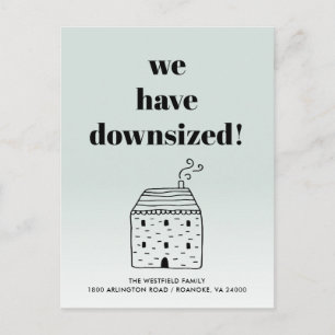 Carte Postale Faire-part Cottage rustique Dimensions Dusty Green Moving