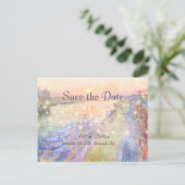 Carte Postale Faire-part Coucher de soleil sur la rivière Savannah Aquarell (Debout devant)