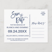 Carte Postale Faire-part Coucher de soleil tropical Enregistrer la date (Dos)