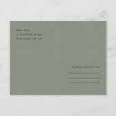 CARTE POSTALE FAIRE-PART COULEUR D'EAU VERT VIBRANT SUCCULENT ENREGISTRER L (Dos)