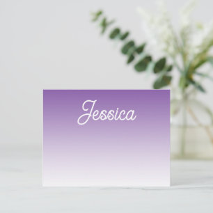 Carte Postale Faire-part Couleur ombrée violette (modifiable) et votre text
