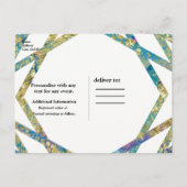 Carte Postale Faire-part Couleurs de Glam géométrique & Gold Personnalisé P (Dos)