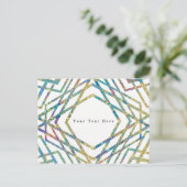 Carte Postale Faire-part Couleurs de Glam géométrique & Gold Personnalisé P (Debout devant)