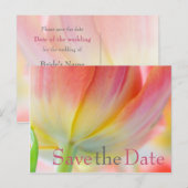 Carte Postale Faire-part Couleurs de la Tulipe de printemps Enregistrer la  (Devant / Derrière)