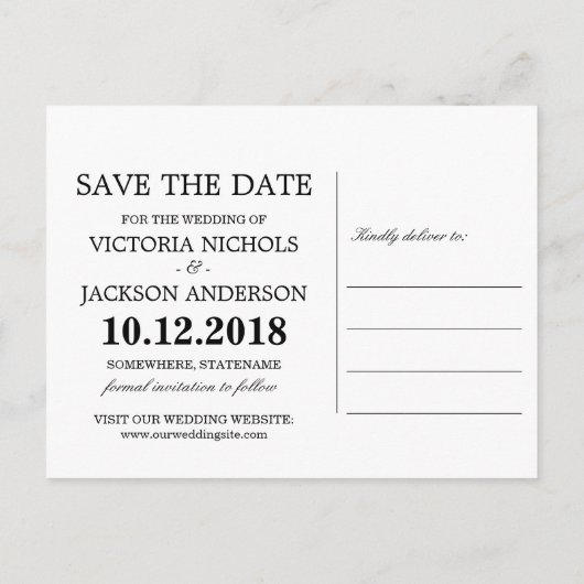 Carte Postale Faire-part Country Bloom Floral Rustic MARIAGE enregistrer la (Dos)