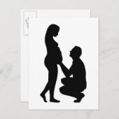 Carte Postale Faire-part couple de femmes enceintes (Devant / Derrière)