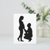 Carte Postale Faire-part couple de femmes enceintes (Debout devant)