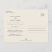 Carte Postale Faire-part Couple de mariés s'embrassant en monochrome (Dos)