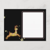 Carte Postale Faire-part Couple de rennes d'hiver Enregistrer la date (Dos)