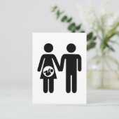 Carte Postale Faire-part Couple enceinte bébé (Debout devant)