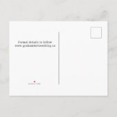 Carte Postale Faire-part Couple Gnome Mariage mignon Enregistrer la date (Dos)