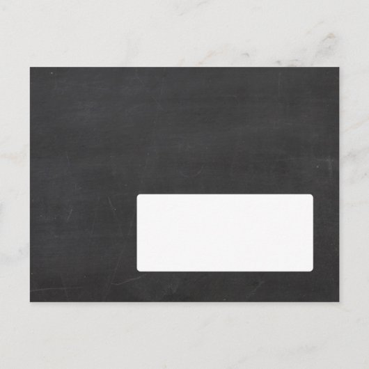 Carte Postale Faire-part Couronne bohème sur une photo d'ardoise Épargne la (Dos)