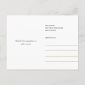 Carte Postale Faire-part Couronne d'aquarelle romantique rose (Dos)