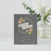 Carte Postale Faire-part Couronne d'automne Tableau Noir Inspiré Save The D (Debout devant)