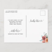 Carte Postale Faire-part Couronne de fleurs, Fiançailles, Engagement (Dos)