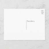 Carte Postale Faire-part Couronne de fleurs rose rouge mariage jeune mariée (Dos)